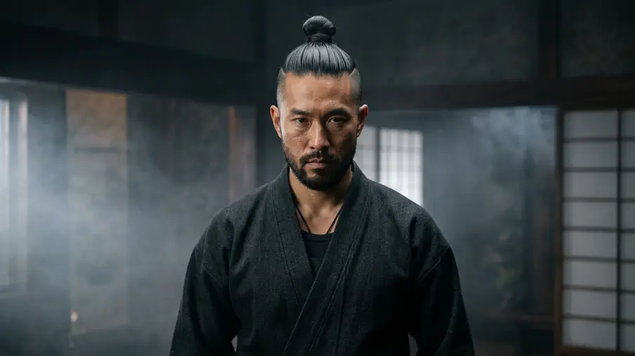The Samurai-Inspired Top Knot
