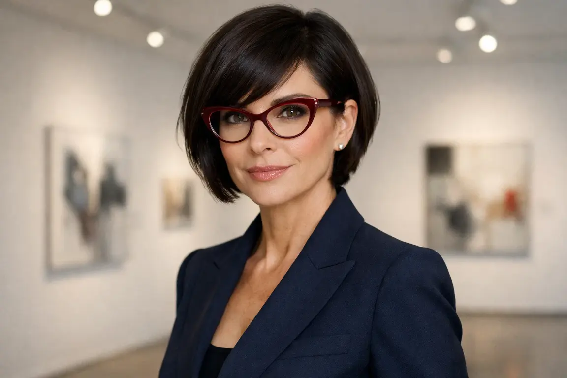 Side-Swept Bangs with a Bob