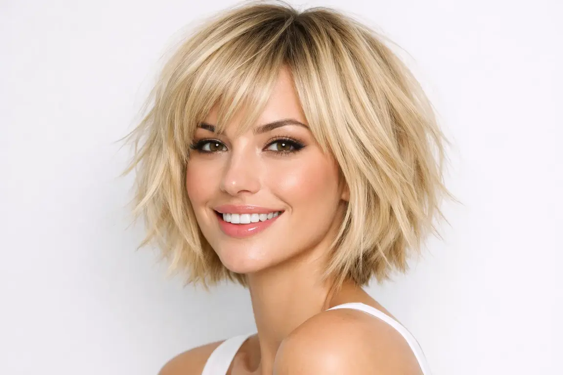 The Choppy Blonde Bob Shag
