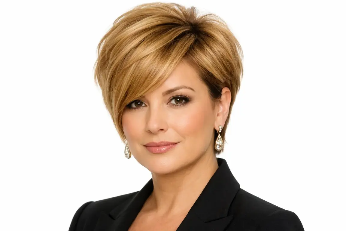 Layered Pixie With Deep Side Part