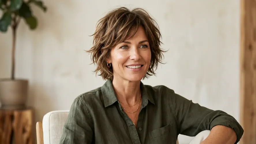 The Short Shag with Layered Texture