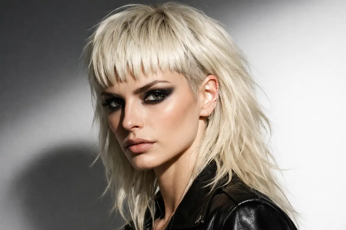 The Blonde Shullet with Sculptured Bangs