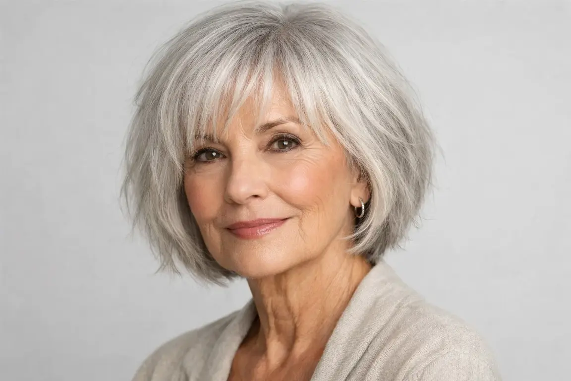 The Textured Bob with Soft Bangs
