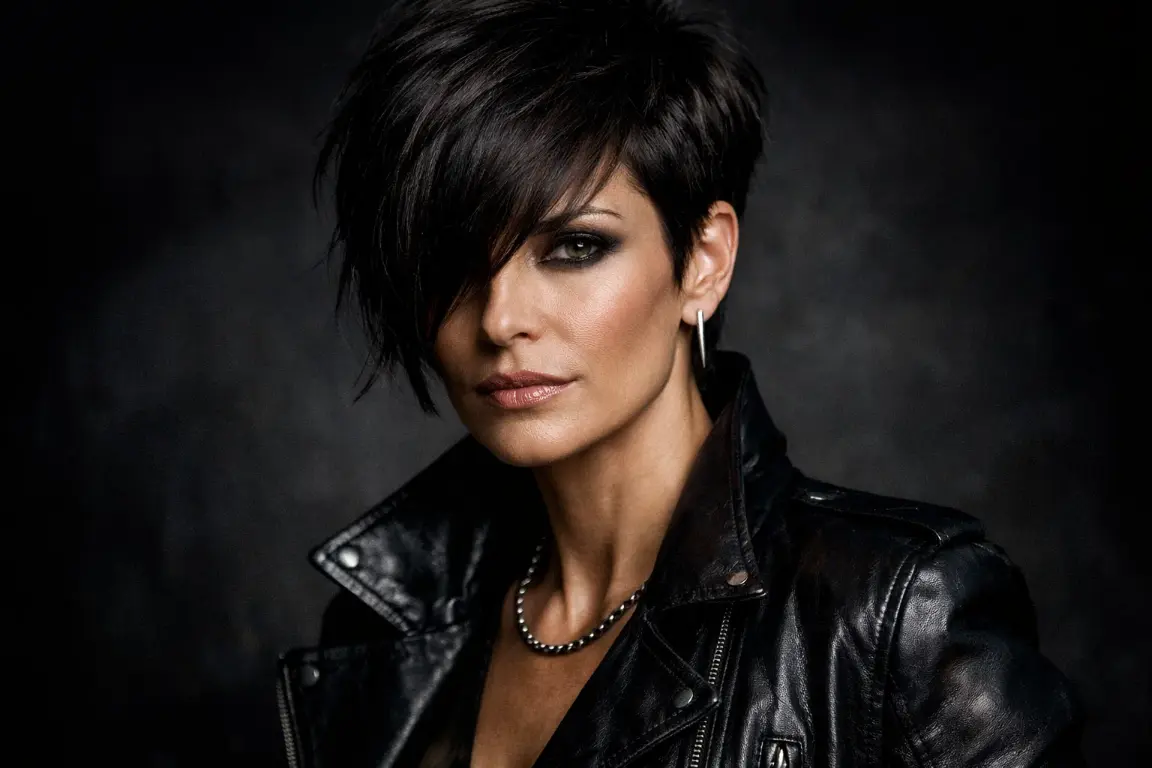Pixie Cut with Long Side Bangs