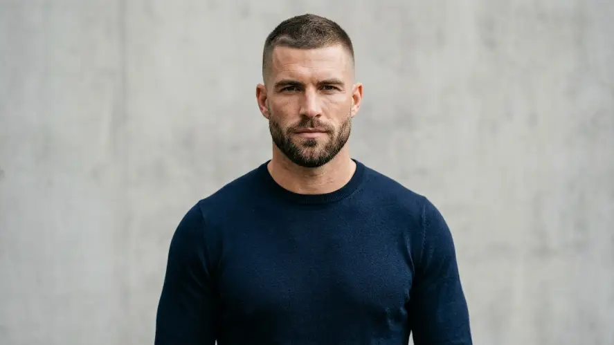 The Buzz Cut with Short Beard