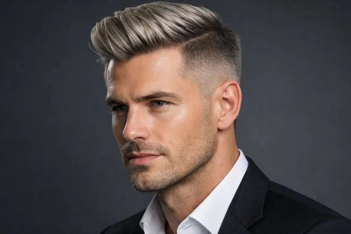 Ash Blonde With Taper Fade