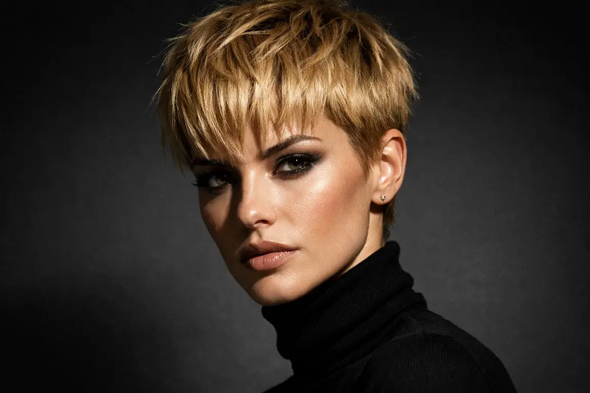 The Pixie Cut with Textured Bangs