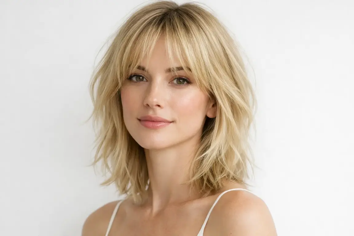 The Soft Blonde Shag for Fine Hair