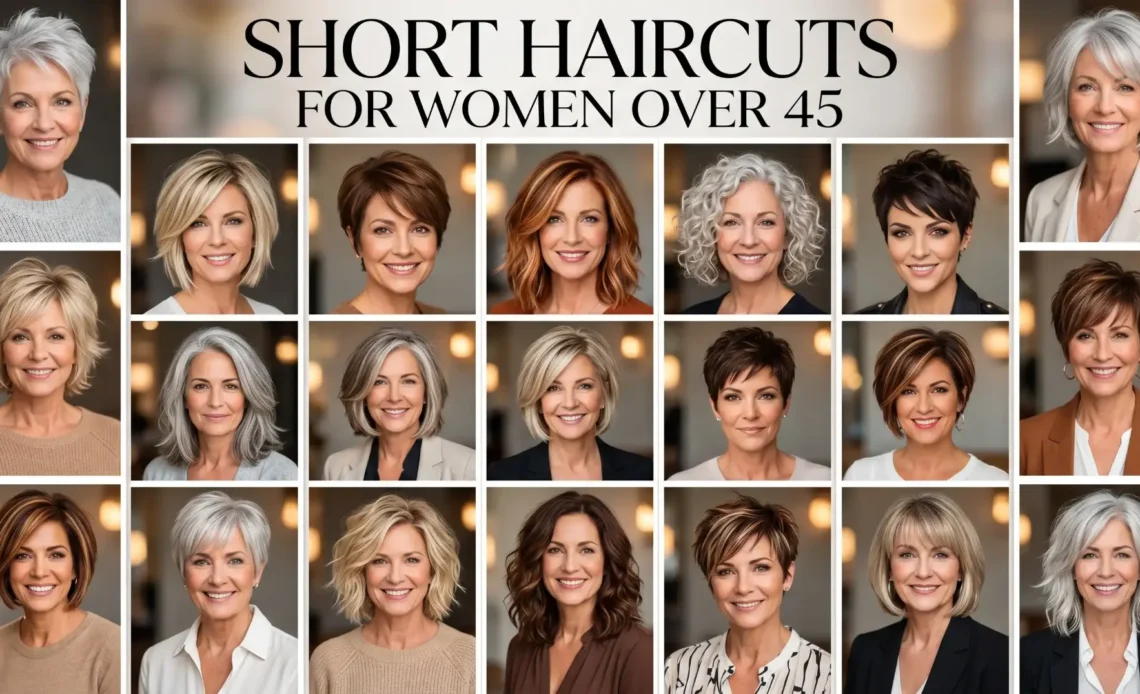 17 Ideas Short Haircuts for Women Over 45 Stylish Cuts New