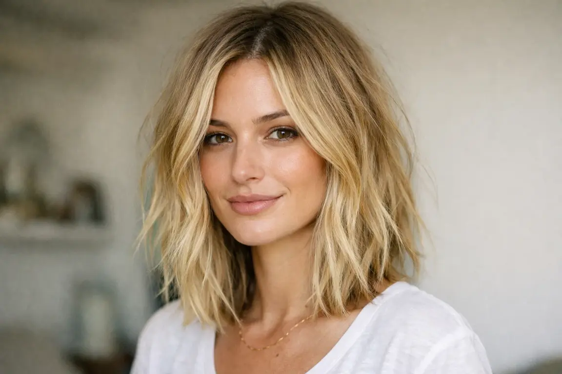The Lived-In Blonde Lob