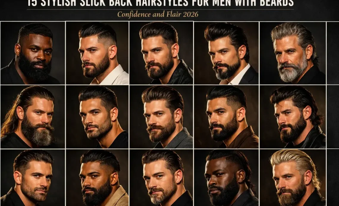 15 stylish slick back hairstyles for men with beards