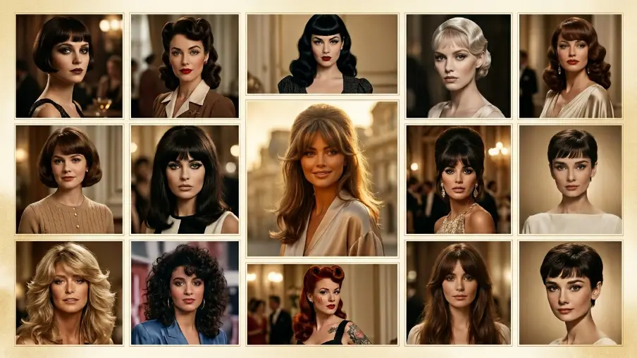 15 Ideas Vintage Hairstyles with Bangs Retro Style Looks