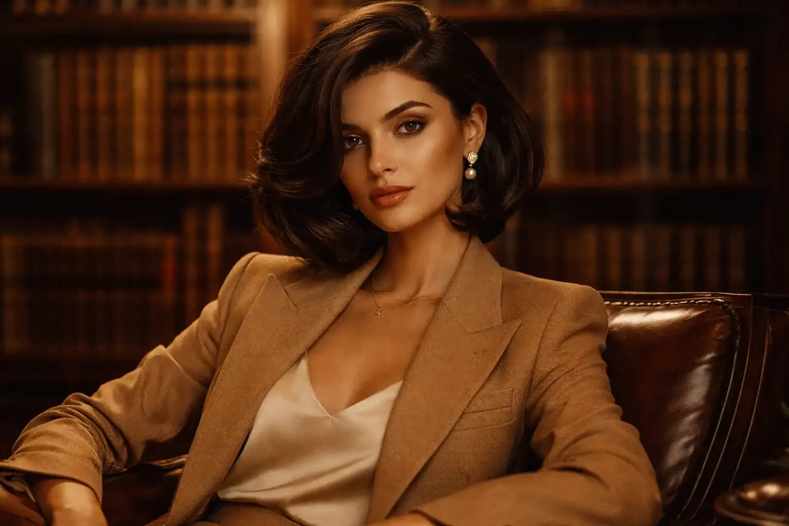 The Deep Side Part Shoulder Length Bob