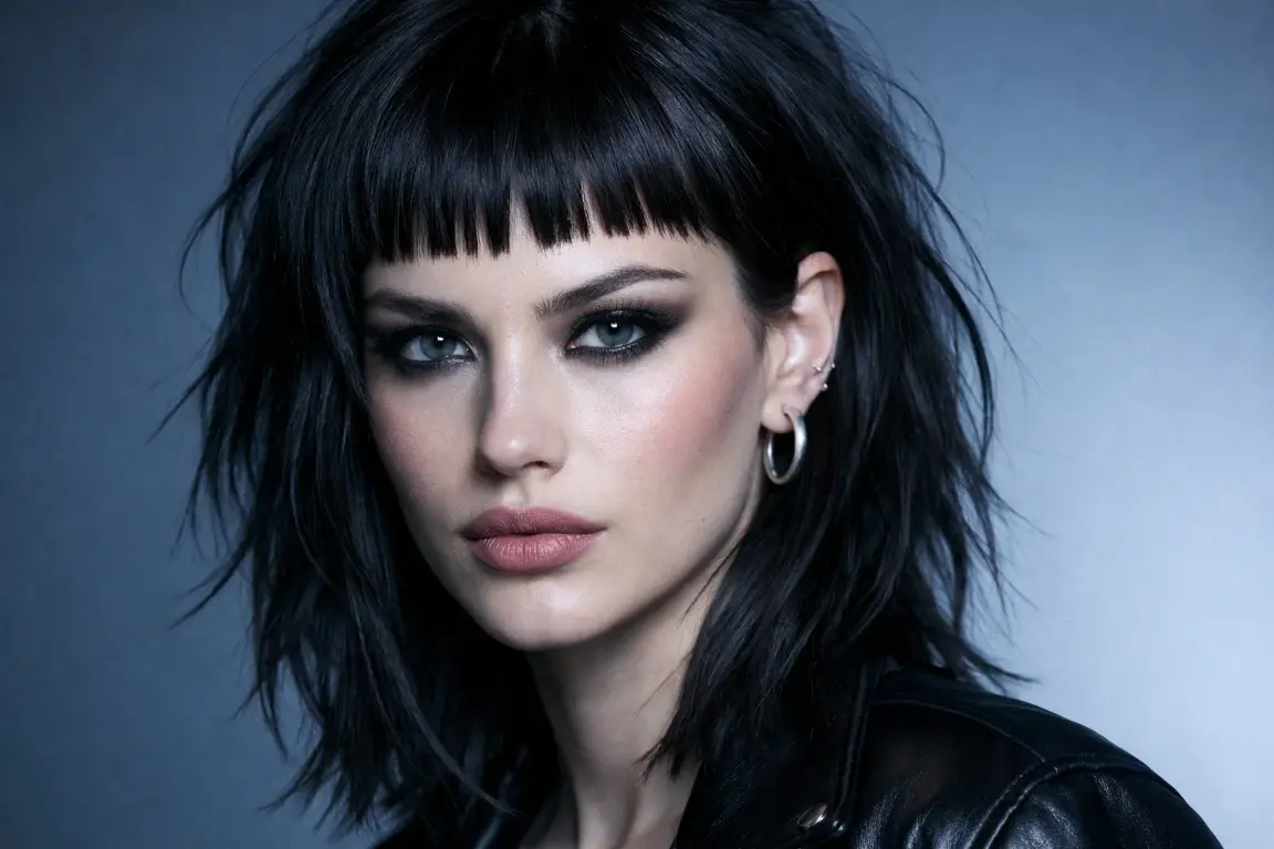 The Collarbone Shag with Micro Bangs