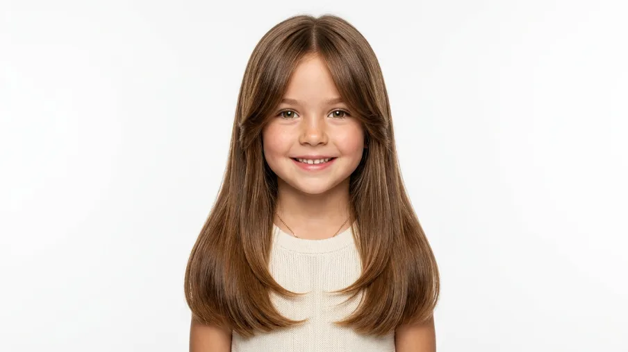 The Long Straight Hair with Face Framing Pieces