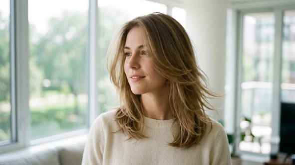 Wispy Layered Hairstyle for Fine Hair