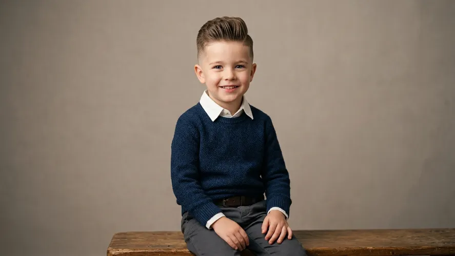 Mini Pompadour with Low Fade