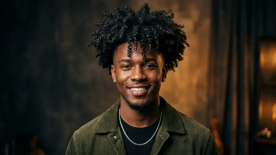 The Coily Broccoli with High Taper Fade