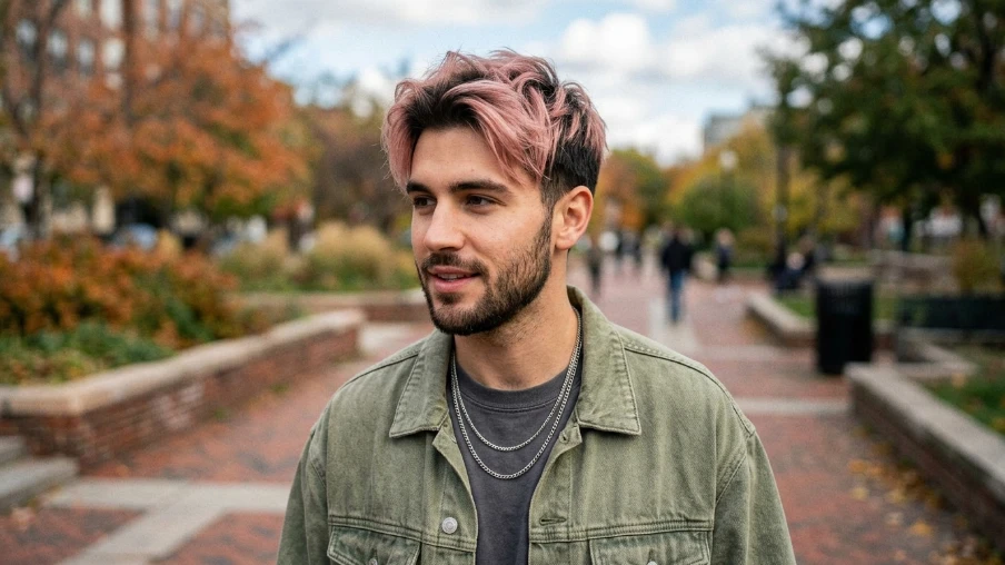 Pink Hair with Natural Roots