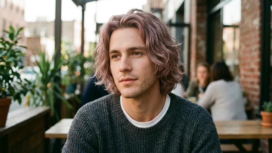 Dusty Rose Medium Length Style