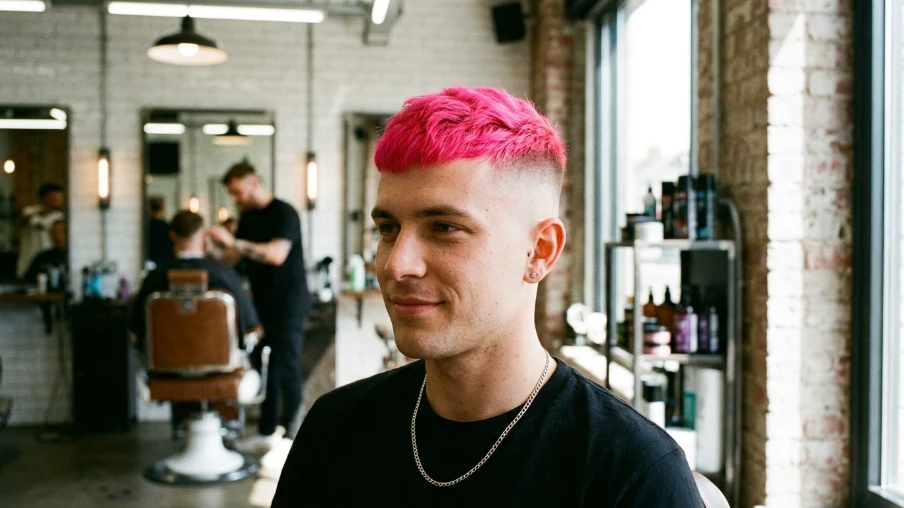 Hot Pink High Fade