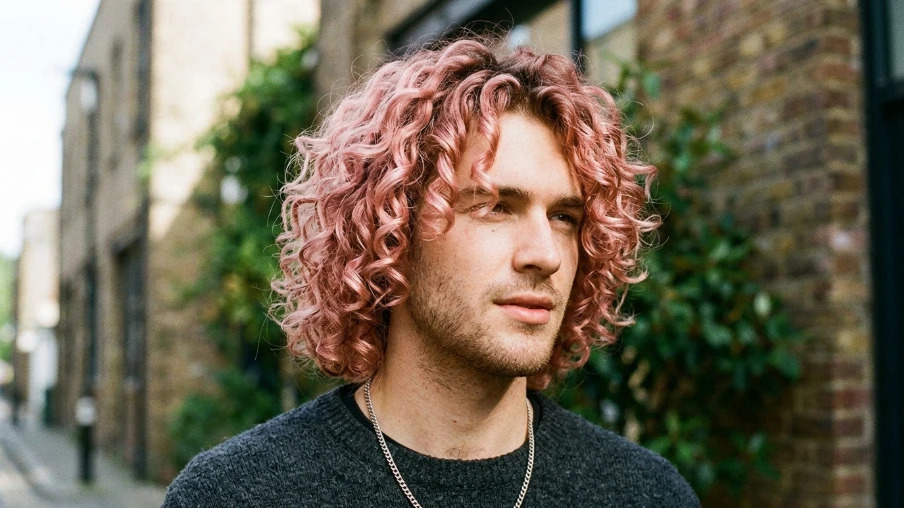 Curly Pink Hair for Men