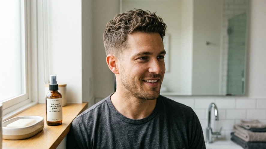 Short Wavy Hairstyle with Natural Texture