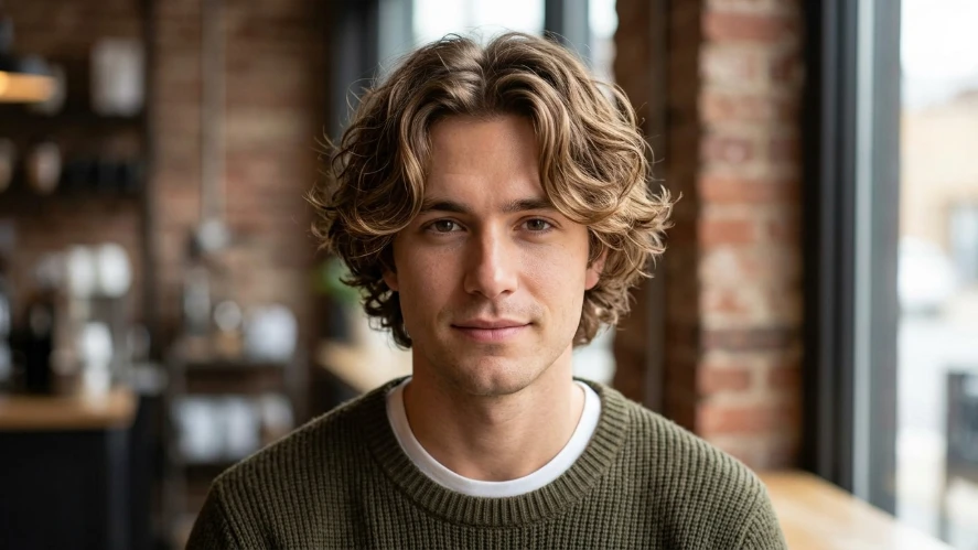 Curtain Bangs with Wavy Hair