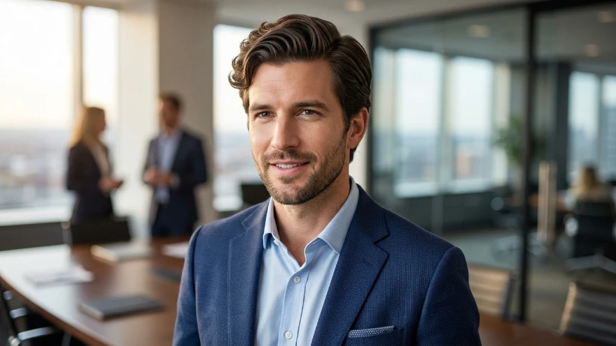 Side Part Wavy Hairstyle