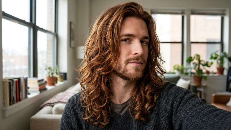 Auburn Layered Haircut for Longer Styles