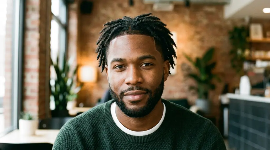 Short Locs with Shape Up and Beard