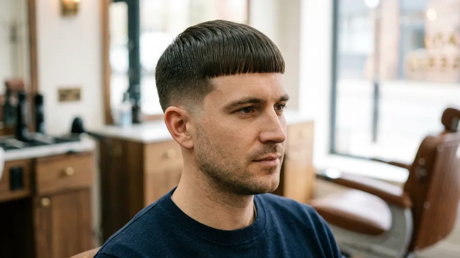 The Straight Hair Caesar Cut