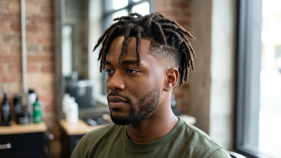 Mid Taper Fade With Dreads