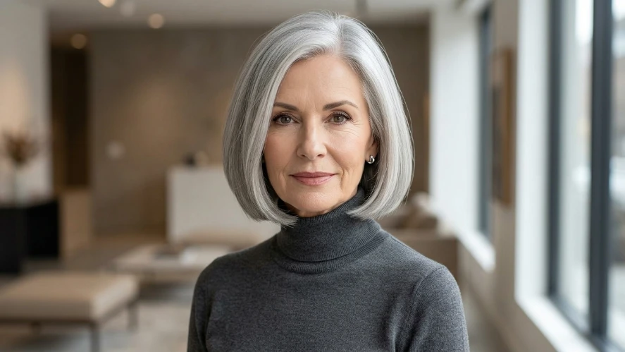 The Blunt Bob for a Sleek Finish