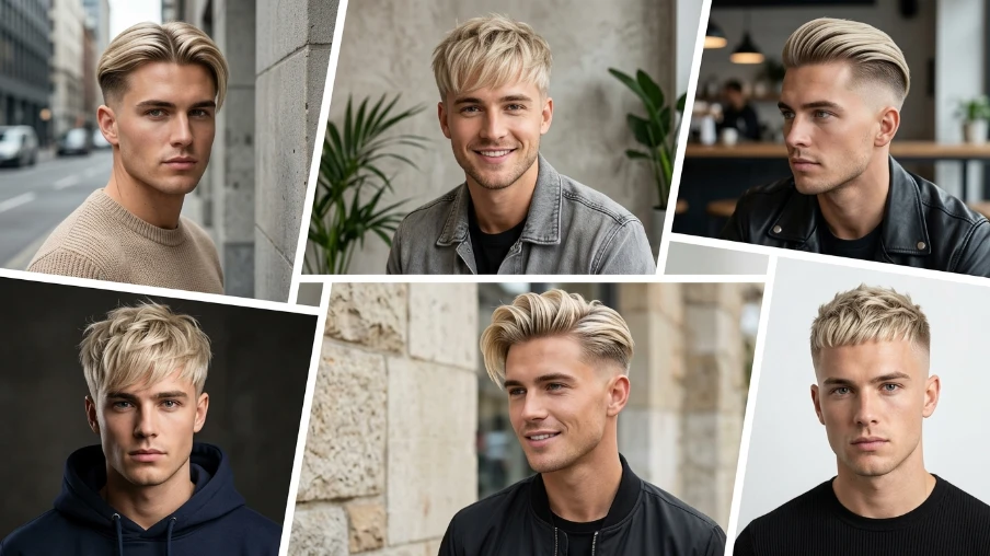 16 Vanilla Blonde Hair Looks for Men with Straight Hair 26