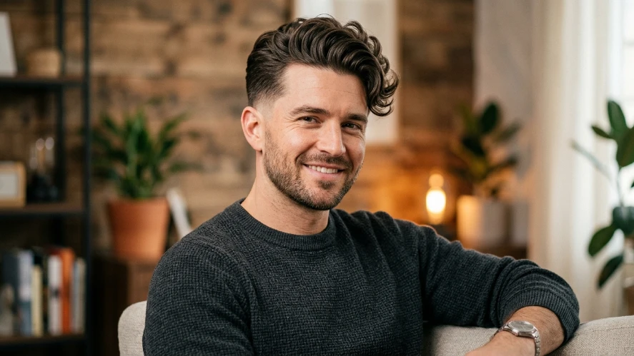 The Contemporary Comb Over with Natural Texture
