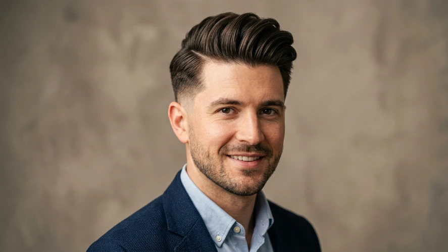 The Comb Over with Side Part and Volume