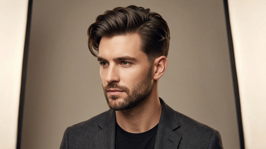 The Polished Comb Over for Thick Hair