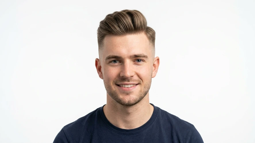 The Clean Fade Comb Over for Fine Hair