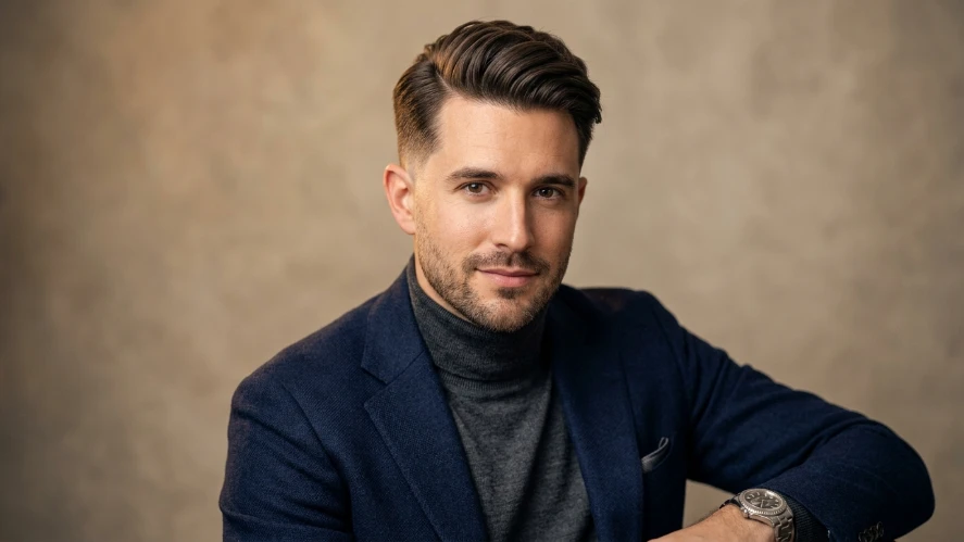 The Elegant Side Swept Comb Over