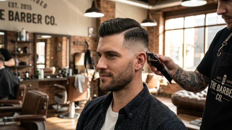 The High Fade Comb Over