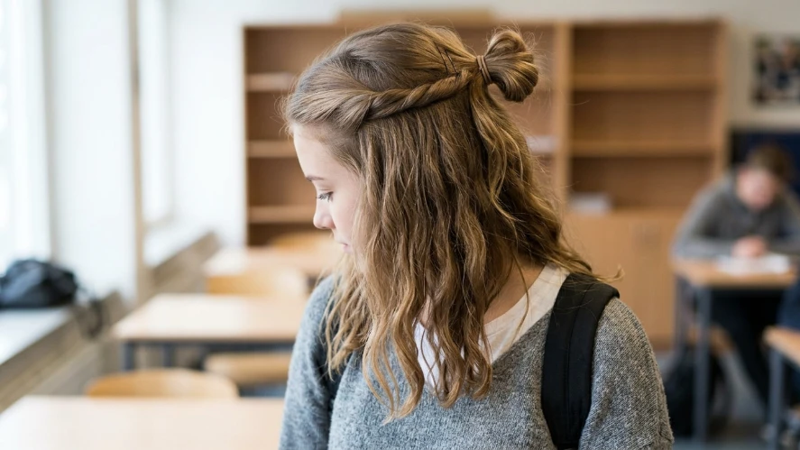 Half-Up Twisted Bun
