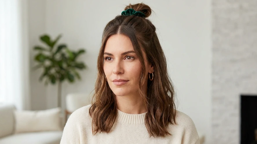 The Classic Simple Half Up Ponytail
