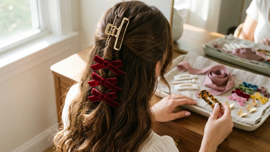 The Half Up with Hair Accessories