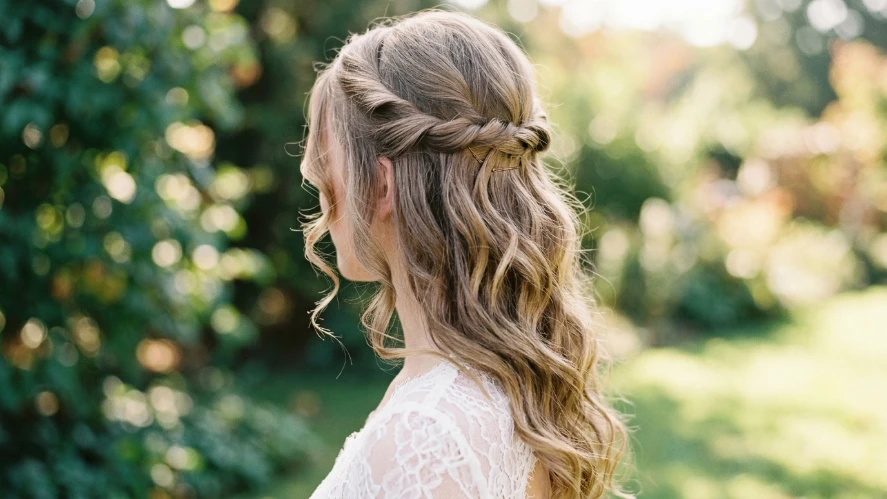 The Soft Curl Half Up Half Down Style