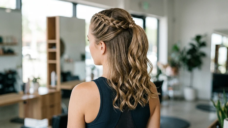 The Dutch Braid Half Up Ponytail