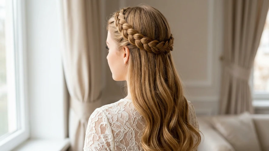 The Boho Braided Half Up Look