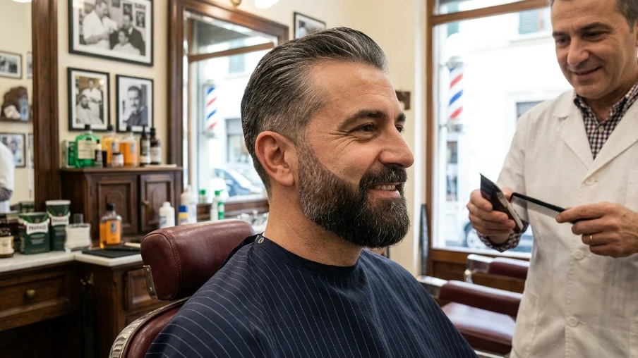 Designer Beard with Arched Cheek Line
