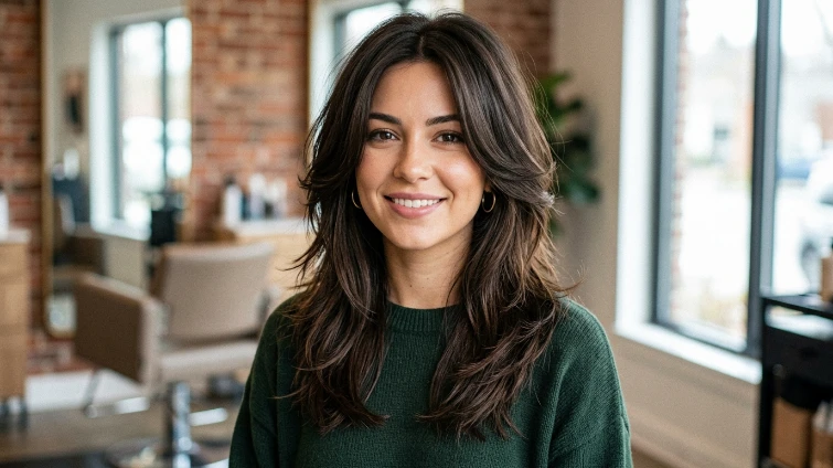 Feathered Layers for Long Hair