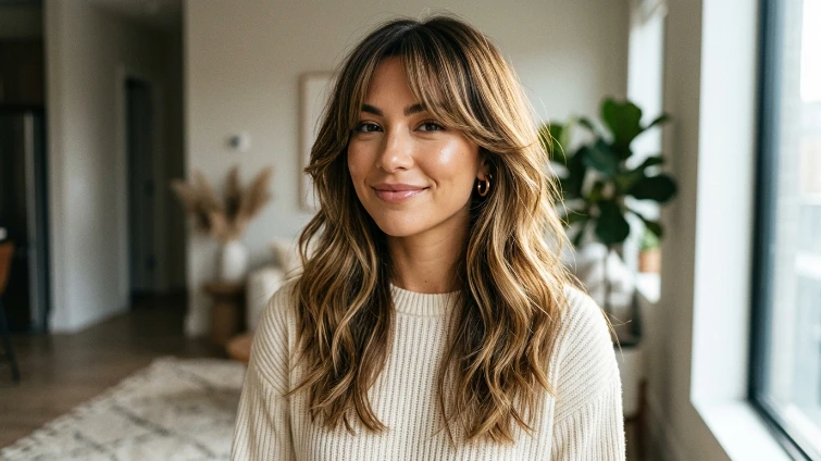 Curtain Bangs with Layers